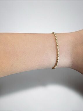 10K Gold Rope Chain Bracelet
